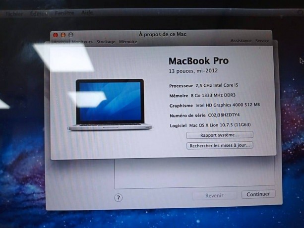 Macbook Pro 13 pouce Mi-2012 photo 0